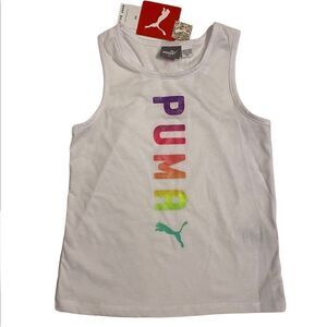 Puma Girls Multi-Colored pride rainbow racer back Tank top-6X